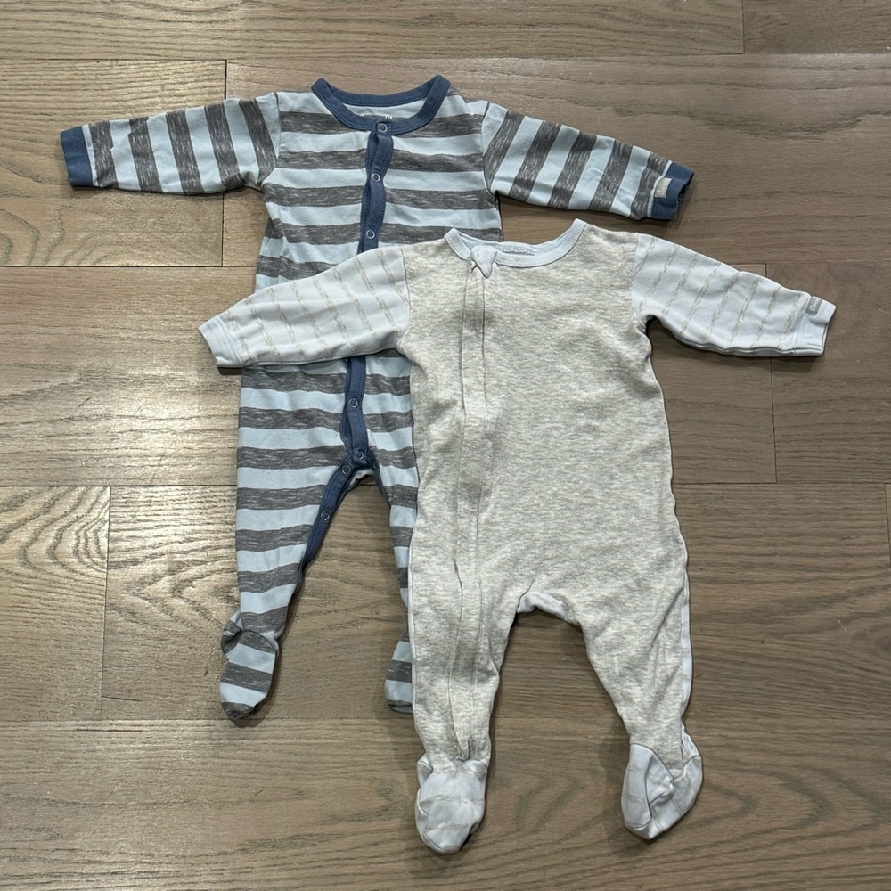 Coccoli Blue and Gray Footies One Piece